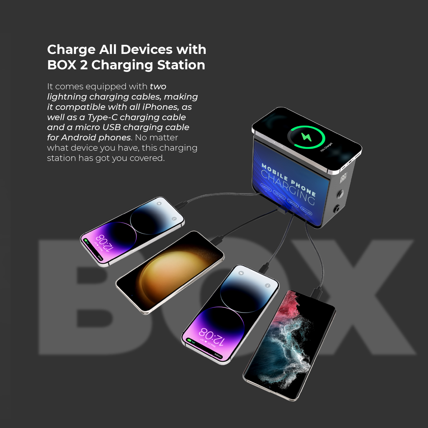 BOX 2 Battery Powered Desktop Charging Station - Y2 Power Solutions